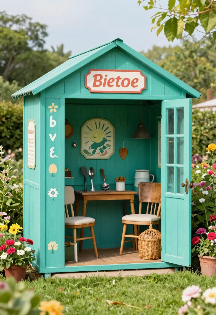 15 Best Sims 4 Garden Hut Ideas for Virtual Homeowners 5. Vintage Vibes Retro Garden Shed 0