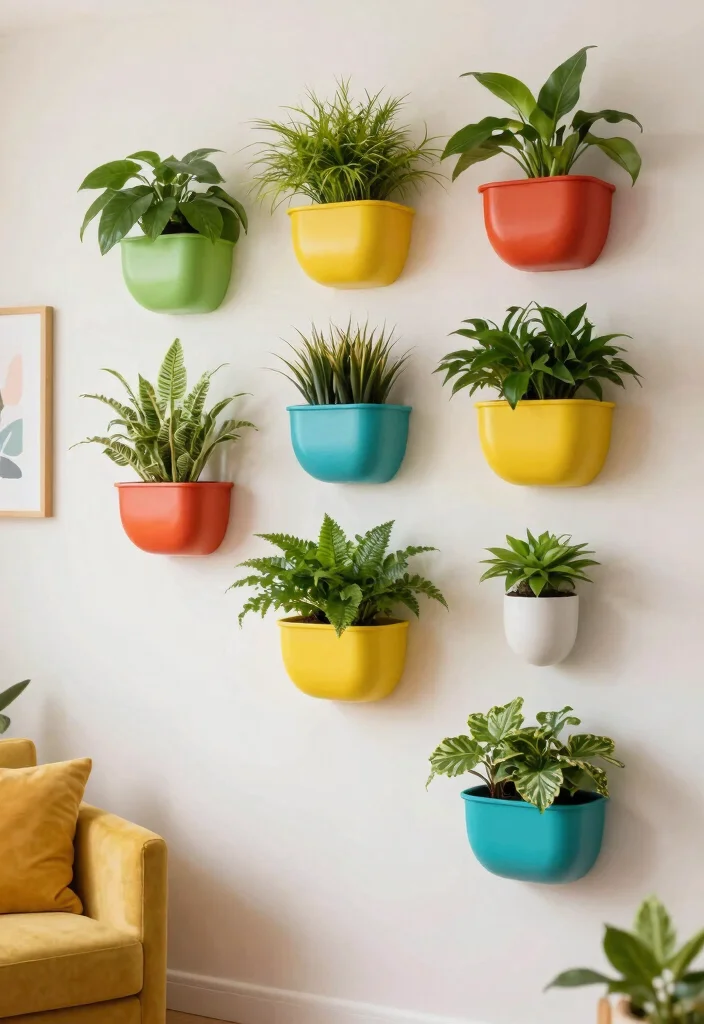 15 Stylish Indoor Plant Holder Ideas for Your Living Room 12. Creative Wall Mounted Planters 0