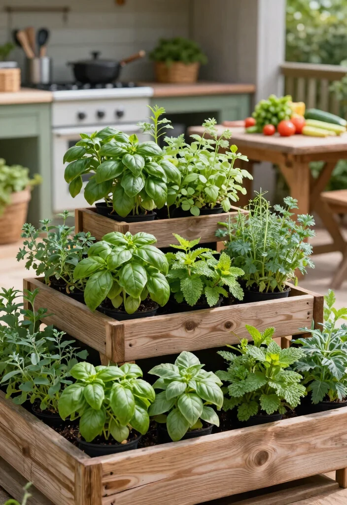 15 Trending 2024 Outdoor Planter Concepts You Need to See 5. Tiered Herb Gardens 0