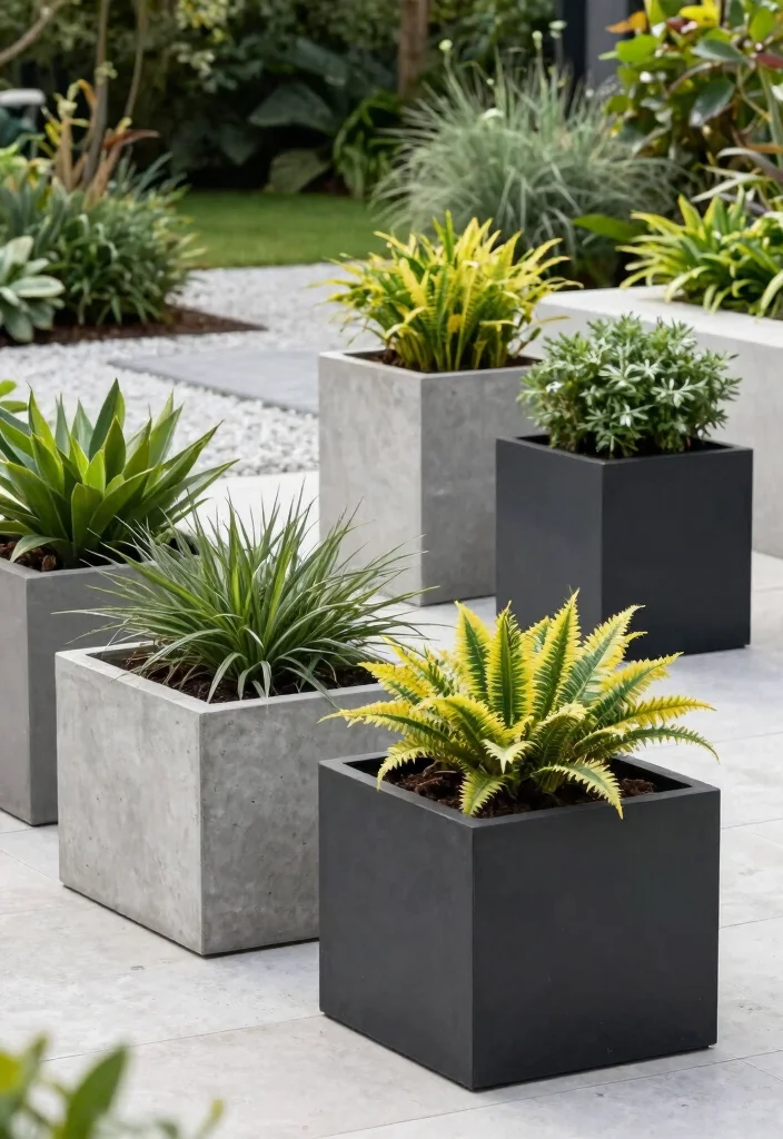 15 Trending 2024 Outdoor Planter Concepts You Need to See 8. Modern Geometric Planters 0