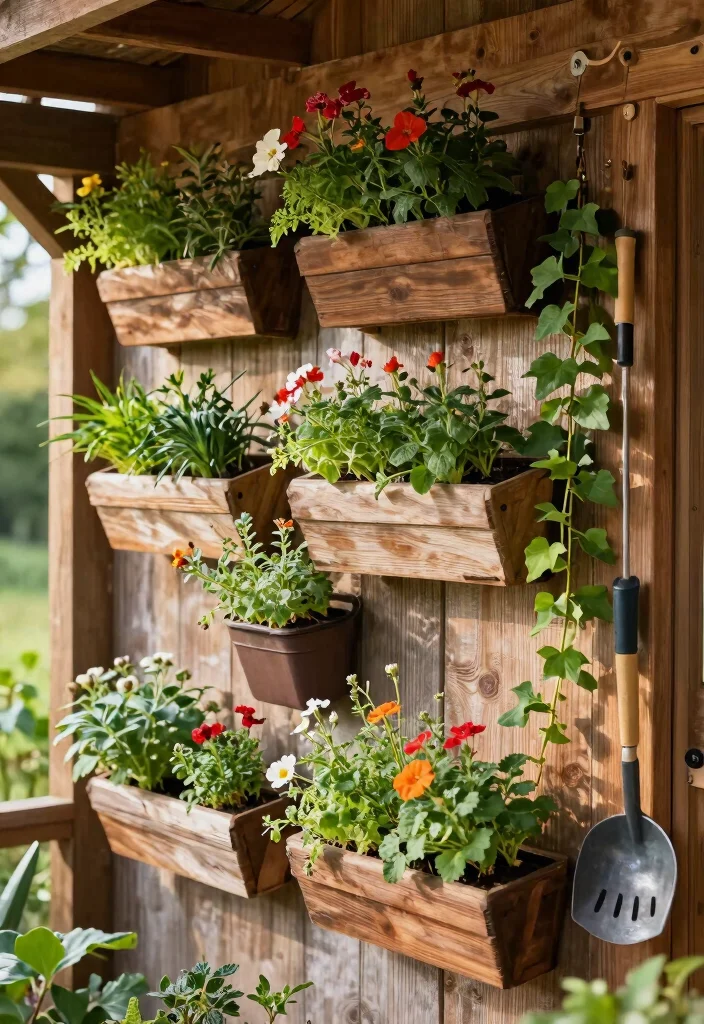 17 Genius Garden Shed Hacks for Storage Maintenance 7. Wall Mounted Planters 0