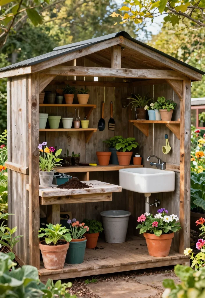 17 Stunning Garden Shed Ideas to Create Your Backyard Oasis 14. Outdoor Potting Shed 0