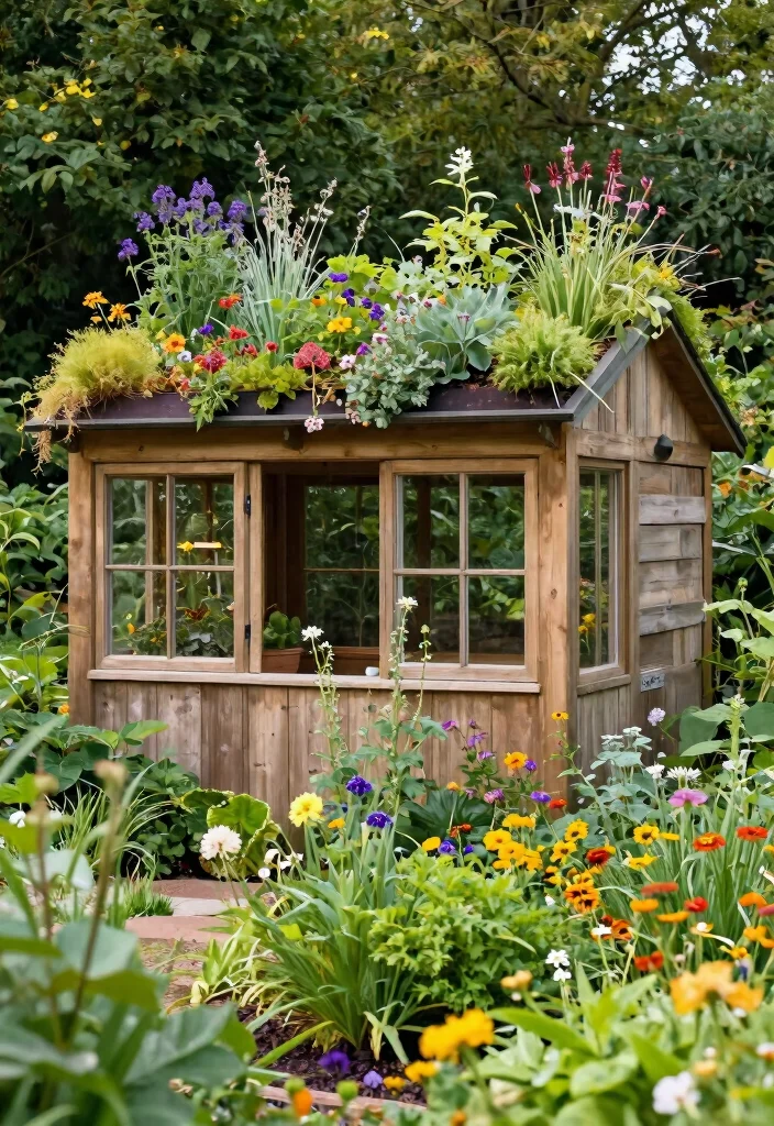 17 Stunning Garden Shed Ideas to Create Your Backyard Oasis 8. Shed with a Living Roof 0