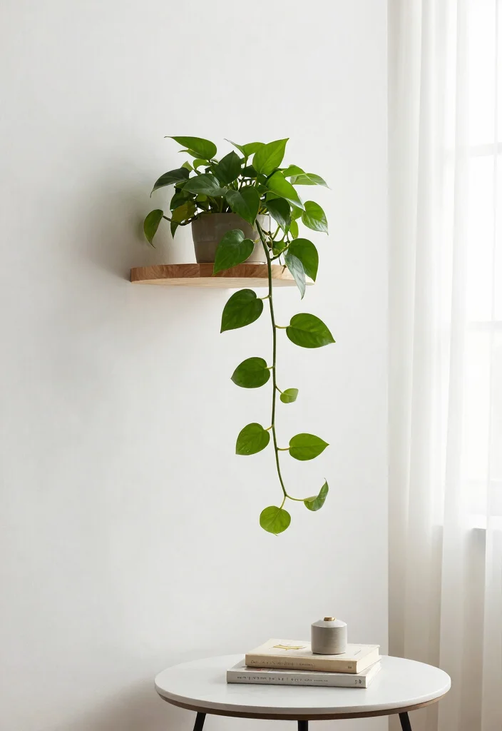 9 Stylish Round Plant Stand Ideas for Any Corner 1. Minimalistic Floating Round Stand