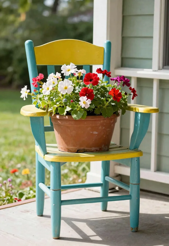 21 Stunning Outdoor Planter Ideas to Brighten Your Porch 17. Repurposed Furniture Planters 0