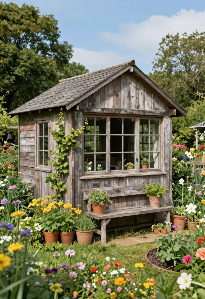 23 Breathtaking Garden Shed Inspiration Photos for Your Project 1. Rustic Charm with Weathered Wood 0