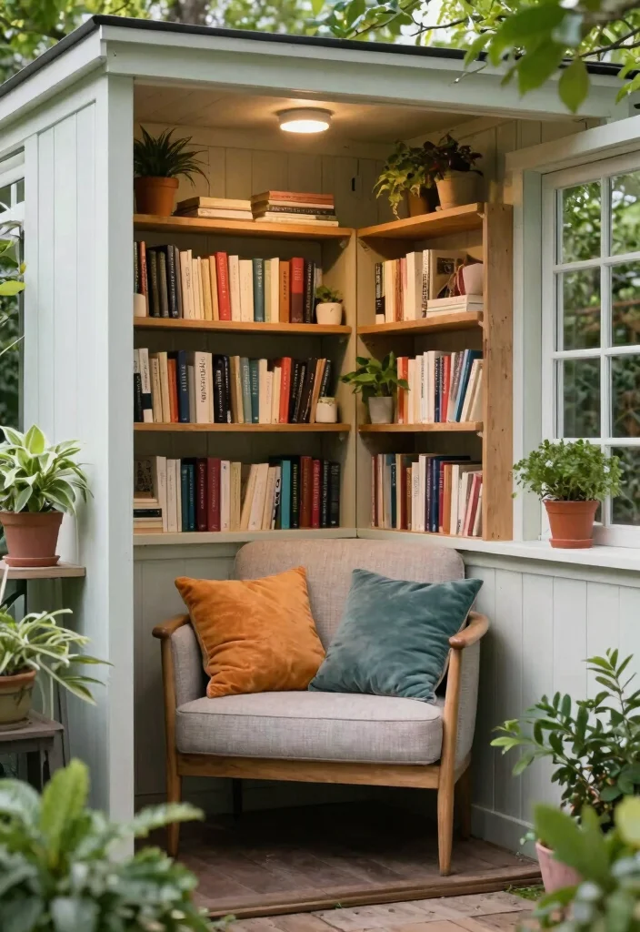23 Breathtaking Garden Shed Inspiration Photos for Your Project 16. Shed with a Cozy Reading Nook 0