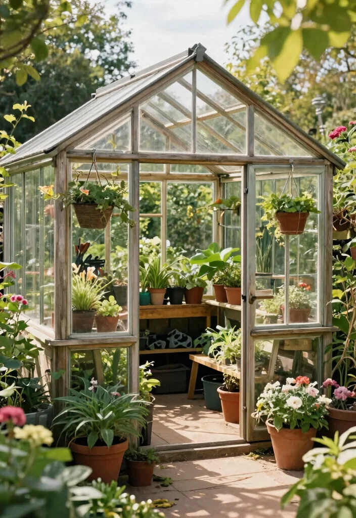 23 Breathtaking Garden Shed Inspiration Photos for Your Project 5. Vintage Greenhouse Shed 0