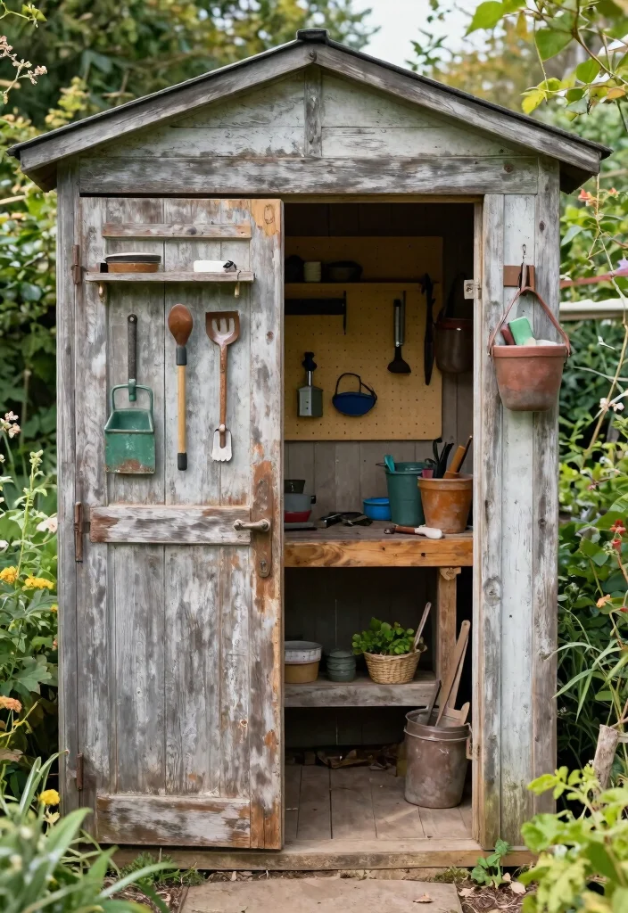 23 Breathtaking Garden Shed Inspiration Photos for Your Project 6. Vintage Tool Shed with Character 0