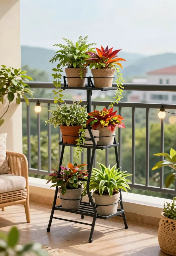 23 Creative Plant Stand Ideas to Show Off Your Greenery 15. Foldable Plant Stand 0