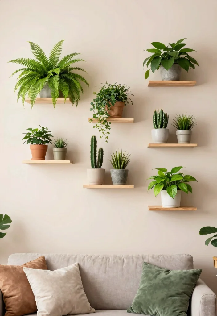 23 Creative Plant Stand Ideas to Show Off Your Greenery 2. Wall Mounted Plant Shelves 0