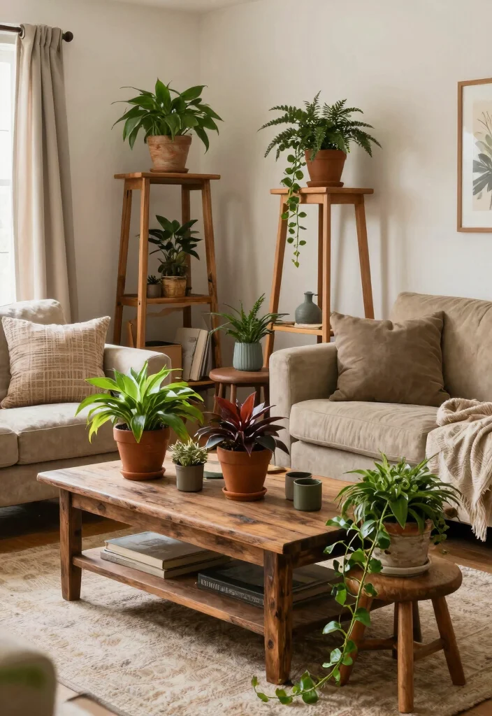 23 Creative Plant Stand Ideas to Show Off Your Greenery 21. Repurposed Furniture Plant Stands 0