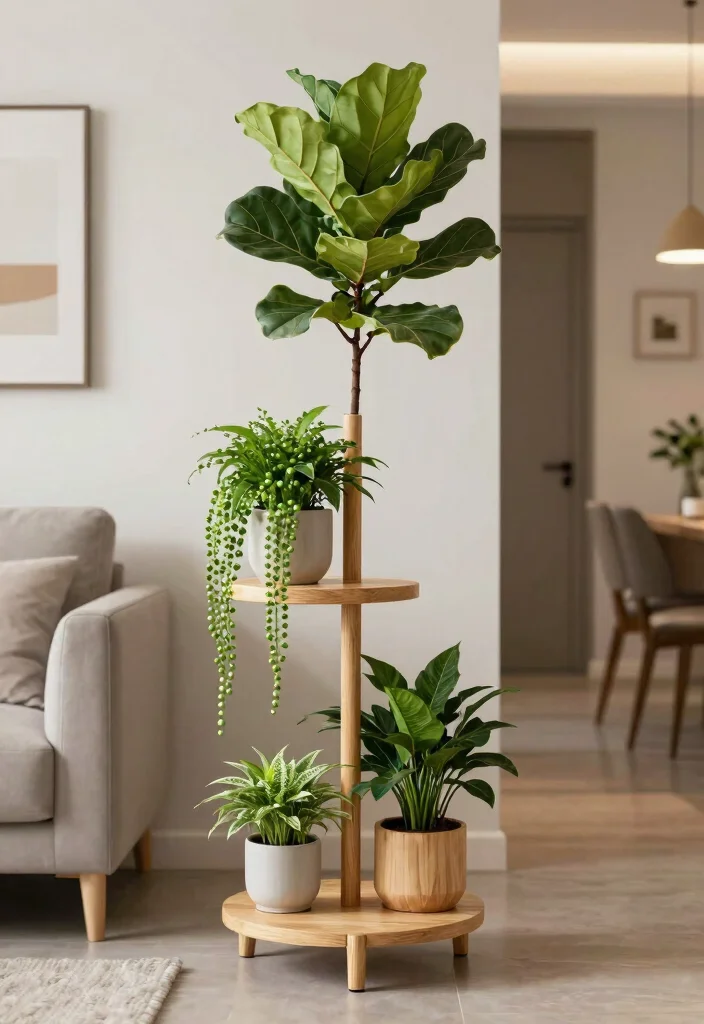23 Creative Plant Stand Ideas to Show Off Your Greenery 4. Multi Level Plant Stand 0