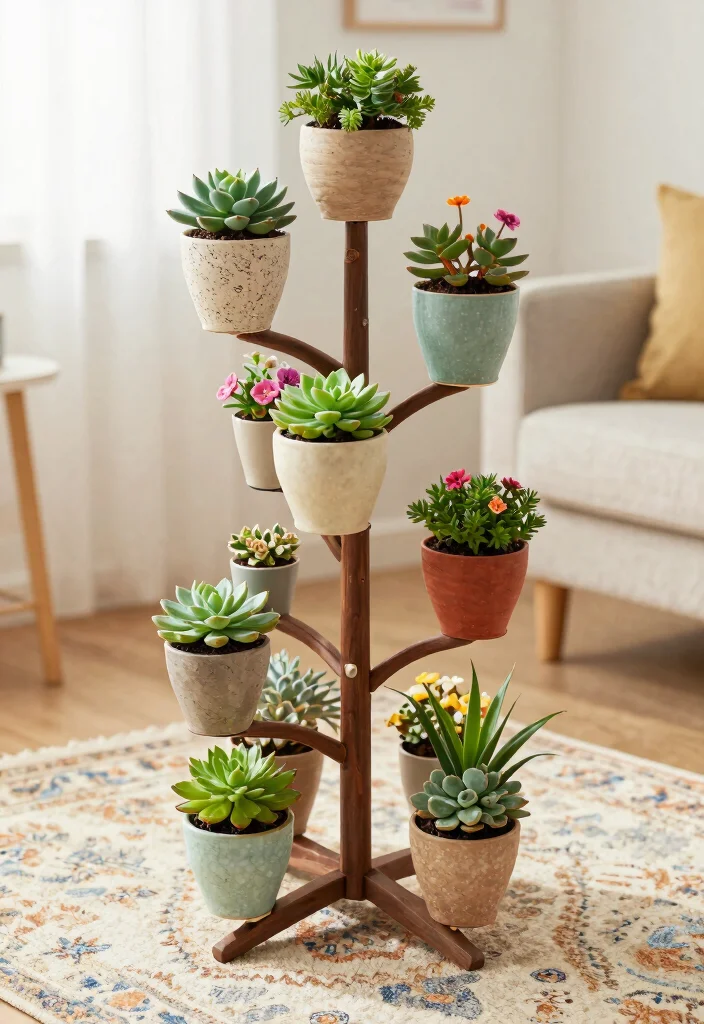 5 Unique Plant Stands That Look Like a Tree Must See 2. The Whimsical Branches Stand 0