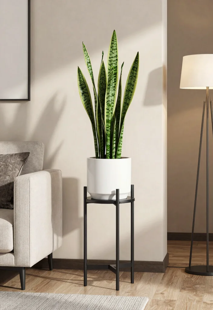 5 Unique Plant Stands That Look Like a Tree Must See 4. The Modern Minimalist Tree Stand 0