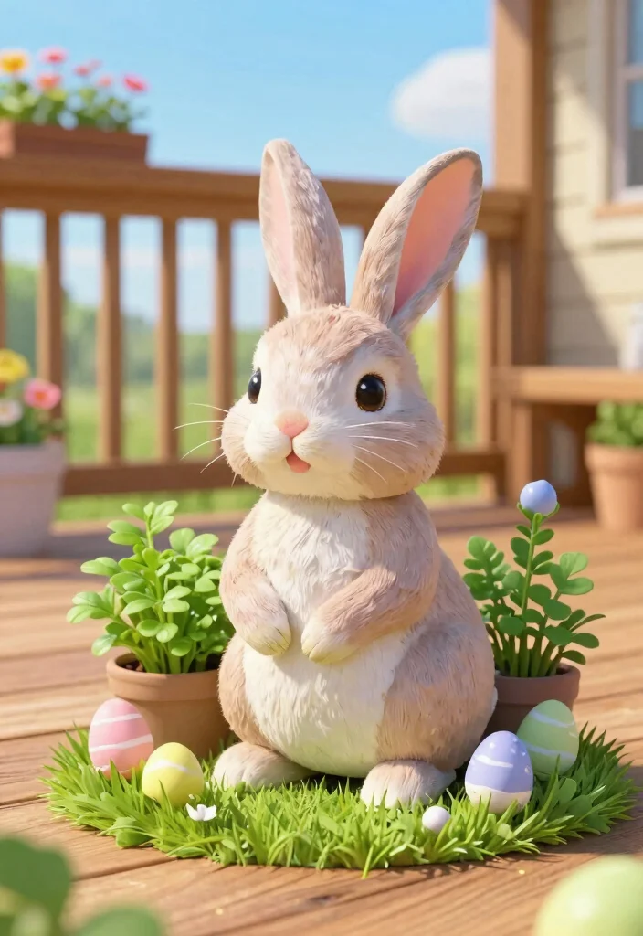 7 Adorable Easter Outdoor Planter Ideas for Your Porch 1. Bunny Planter Magic 0