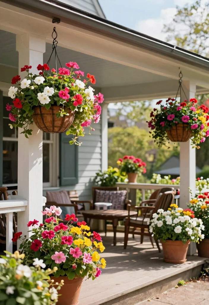7 Adorable Easter Outdoor Planter Ideas for Your Porch 7. Hanging Basket Delights 0