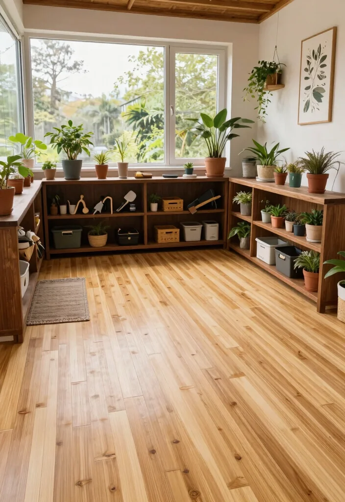7 Best Garden Shed Flooring Ideas from Stone to Wood 4. Bamboo for an Exotic Twist 0