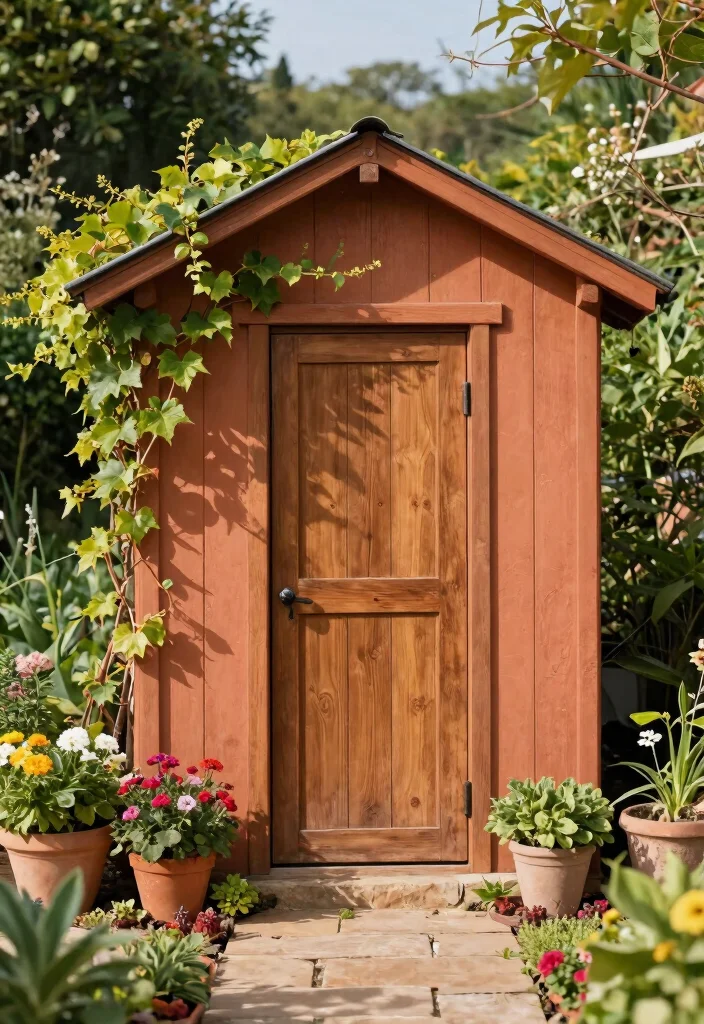 7 Best Garden Shed Paint Ideas for a Fresh New Look 1. Earthy Terracotta 0