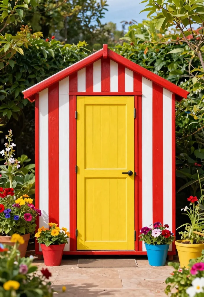 7 Best Garden Shed Paint Ideas for a Fresh New Look 3. Bold and Bright 0