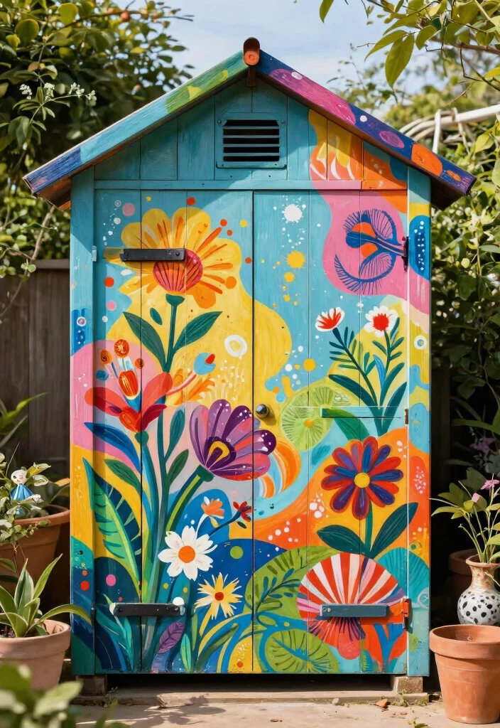 7 Best Garden Shed Paint Ideas for a Fresh New Look 6. Artistic Graffiti or Murals 0