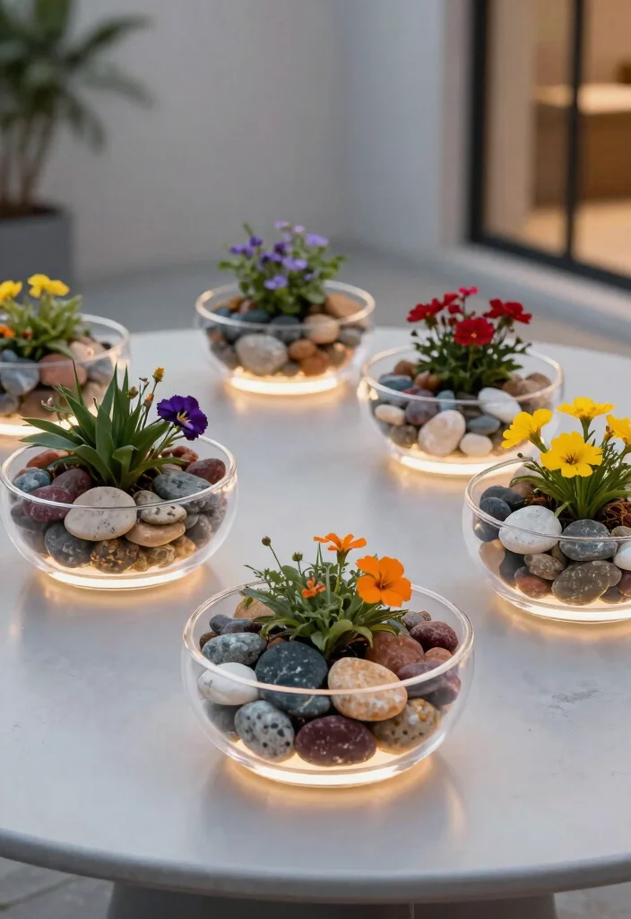 7 Chic Outdoor Bowl Planter Ideas for a Modern Look 7. Transparent Acrylic Bowls 0