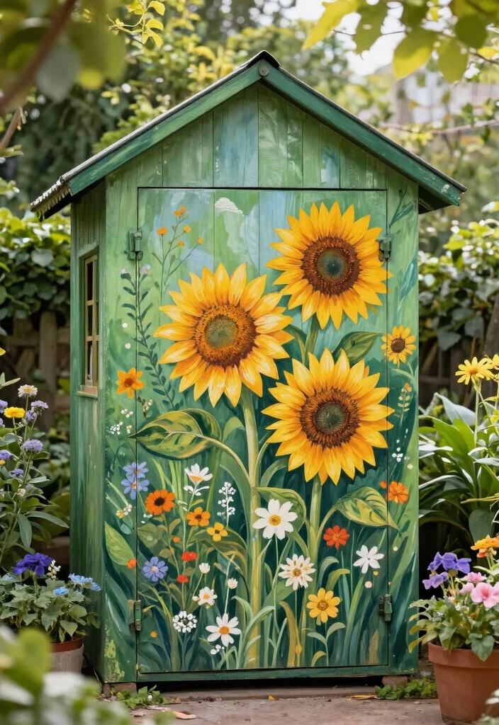 7 Creative Garden Shed Mural Ideas to Add Artistic Flair 1. Nature Inspired Mural 0
