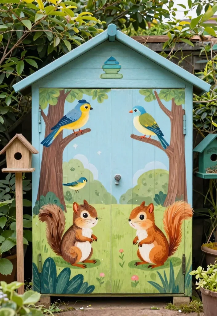 7 Creative Garden Shed Mural Ideas to Add Artistic Flair 2. Whimsical Animal Art 0