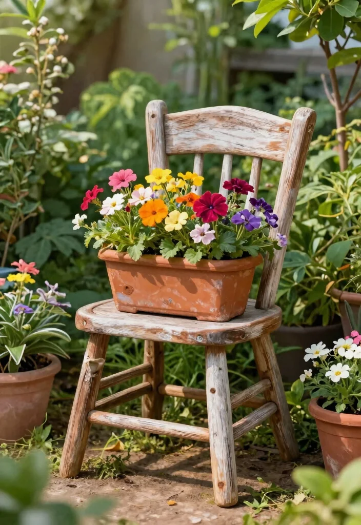 7 Dreamy Boho Outdoor Planter Ideas for a Relaxed Vibe 5. Upcycled Furniture Planters 0