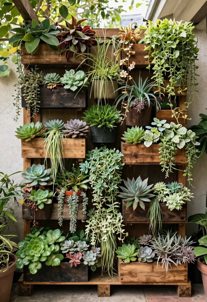 7 Dreamy Boho Outdoor Planter Ideas for a Relaxed Vibe 6. Vertical Garden Wall Planters 0