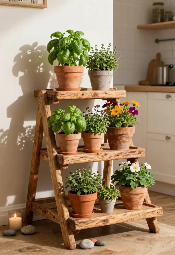7 Efficient 3 Tier Plant Stand Ideas for Your Urban Jungle 1. Rustic Wooden Tiered Stands 0