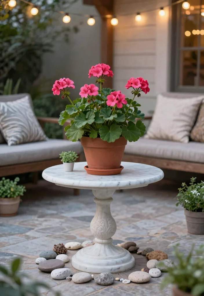 7 Elegant Victorian Marble Top Plant Stand Ideas 7. Patio Enhancement 0