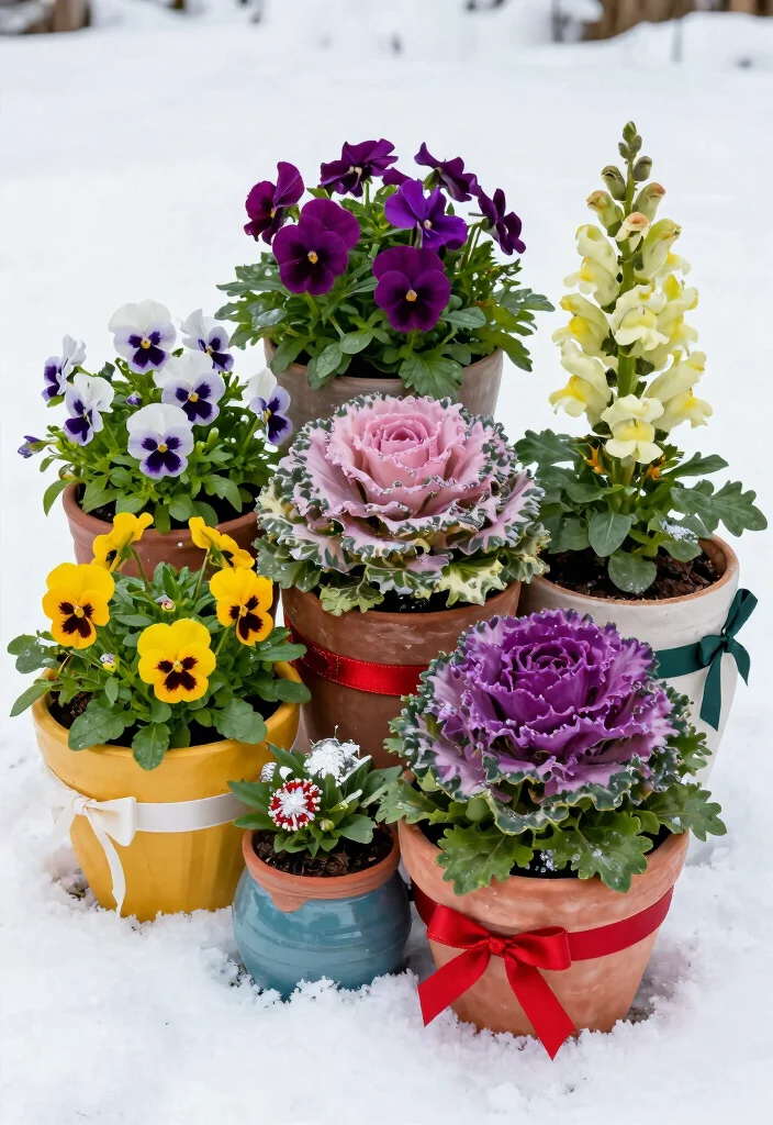 7 Festive Winter Planter Ideas for Holiday Cheer 2. Whimsical Holiday Colors 0