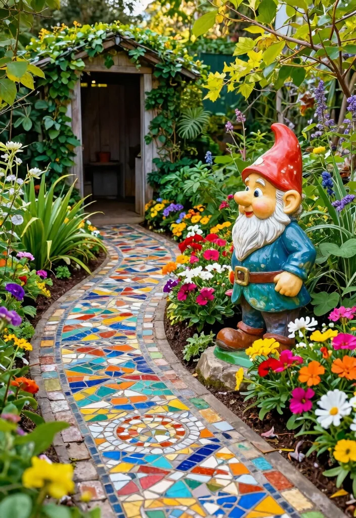 7 Genius Ways to Conceal Garden Shed Ideas Landscaping Tips 4. Colorful Garden Art 0
