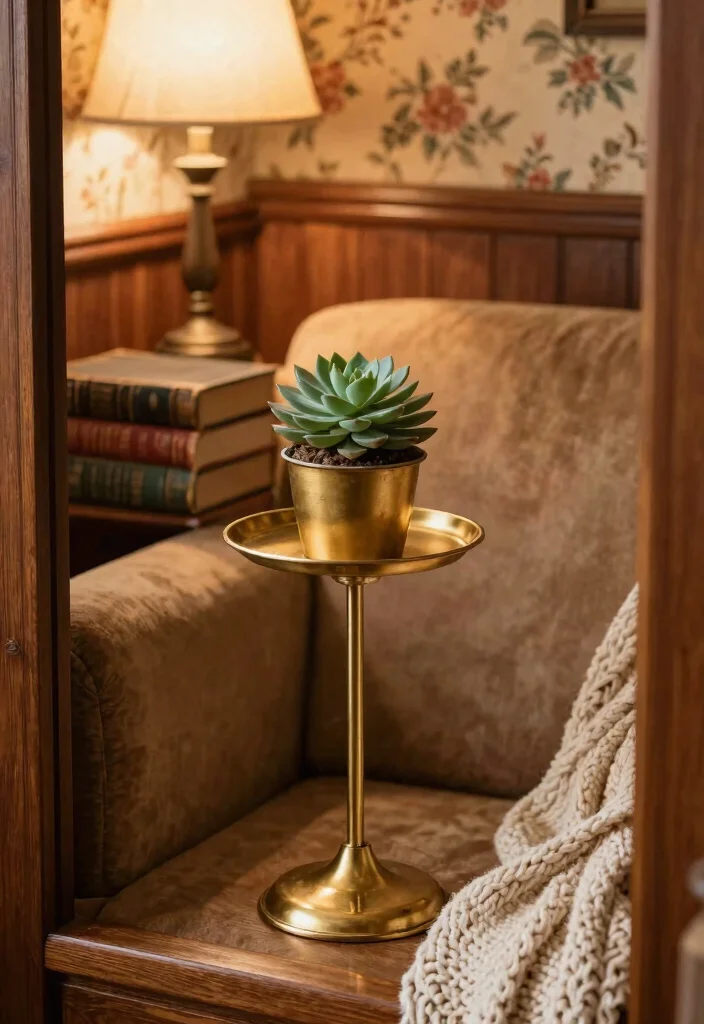 7 Luxury Gold Plant Stand Ideas for a Glamorous Look 2. Vintage Gold Plant Stand 0