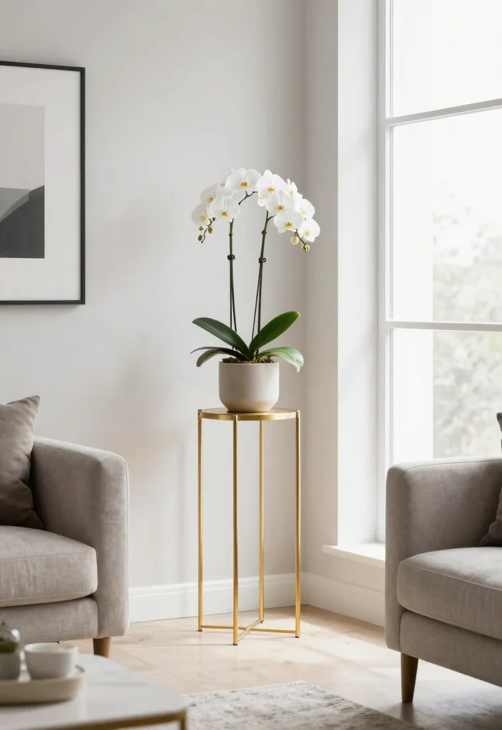 7 Luxury Gold Plant Stand Ideas for a Glamorous Look 4. Minimalist Gold Plant Stand 0