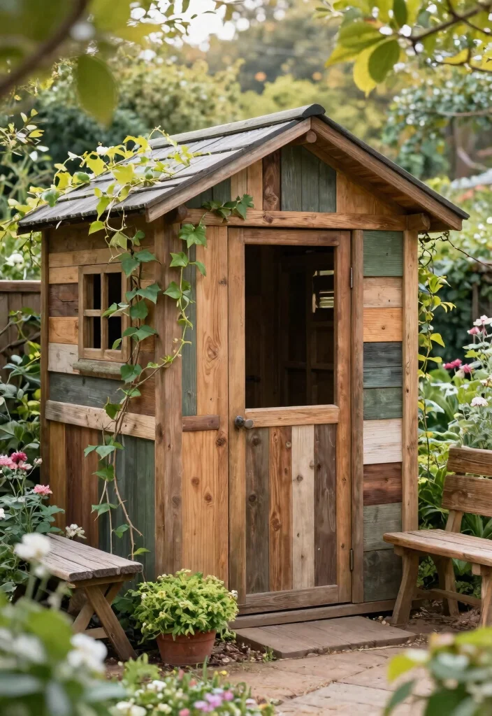 7 Practical Small Garden Shed Ideas Tiny Space Solutions 2. Reclaimed Wood Shed 0