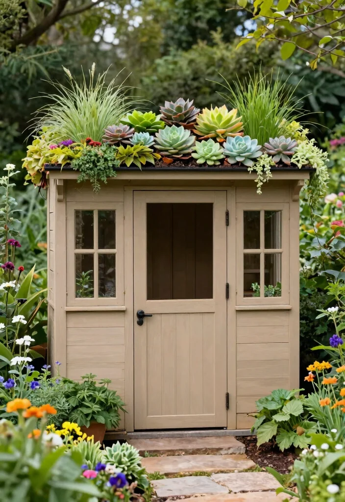 7 Practical Small Garden Shed Ideas Tiny Space Solutions 4. Shed with a Green Roof 0