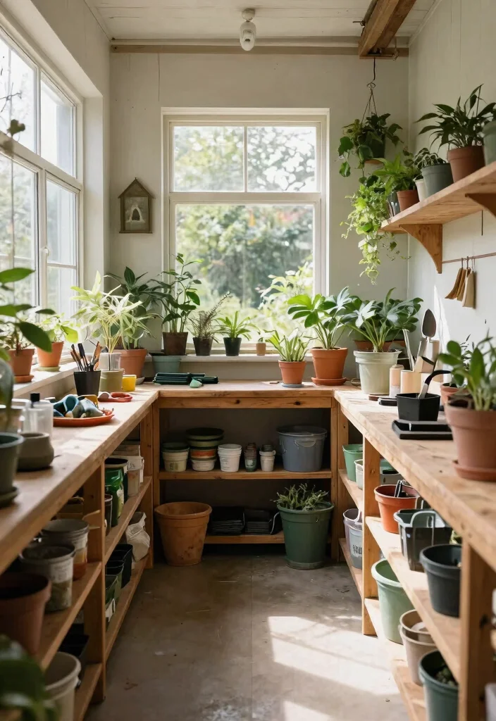 7 Practical Small Garden Shed Ideas Tiny Space Solutions 6. Shed with Built in Workbenches 0