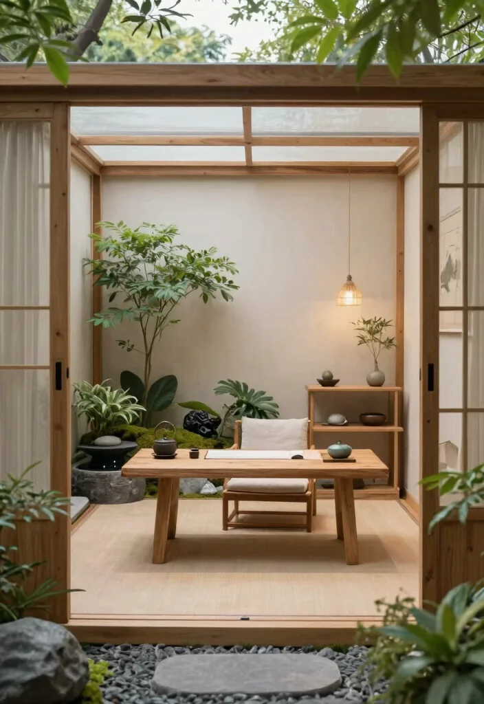 7 Productive Garden Shed Office Ideas for Eco Friendly Remote Workers 6. Zen Garden Office Sanctuary 0