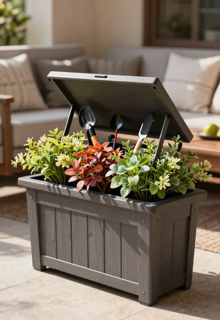 7 Realistic Outdoor Faux Planter Ideas Easy Style 7. Functional Faux Planters 0