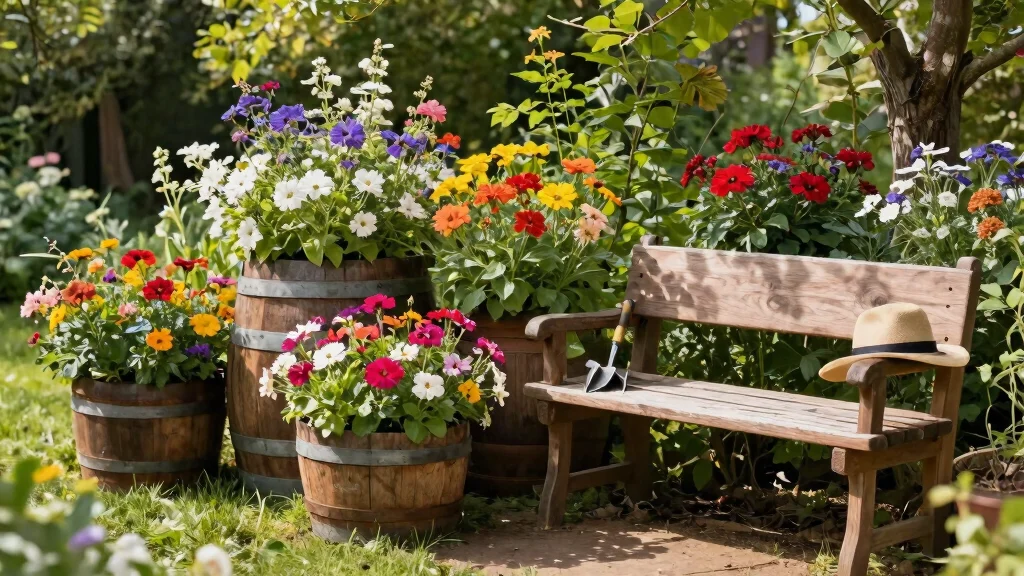 7 Rustic Outdoor Barrel Planter Ideas for Country Style