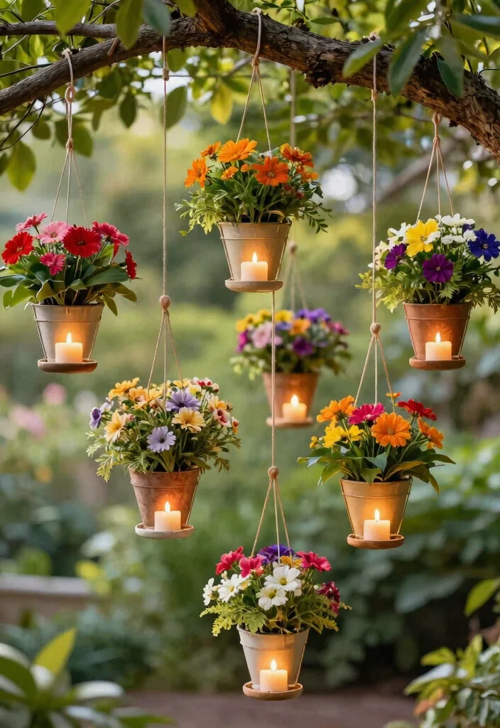 7 Smart DIY Candle Holder Plant Stand Ideas to Try 6. Hanging Candle Holder Planters 0