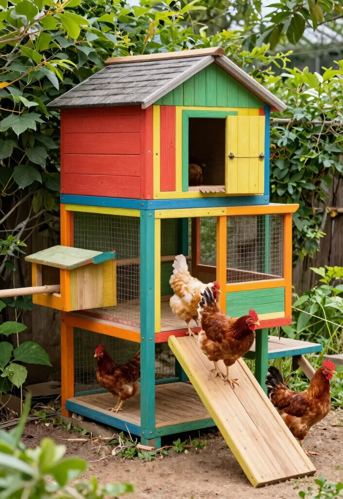 7 Smart Garden Shed Chicken Coop Ideas for Fresh Eggs 2. Multi Level Marvel 0