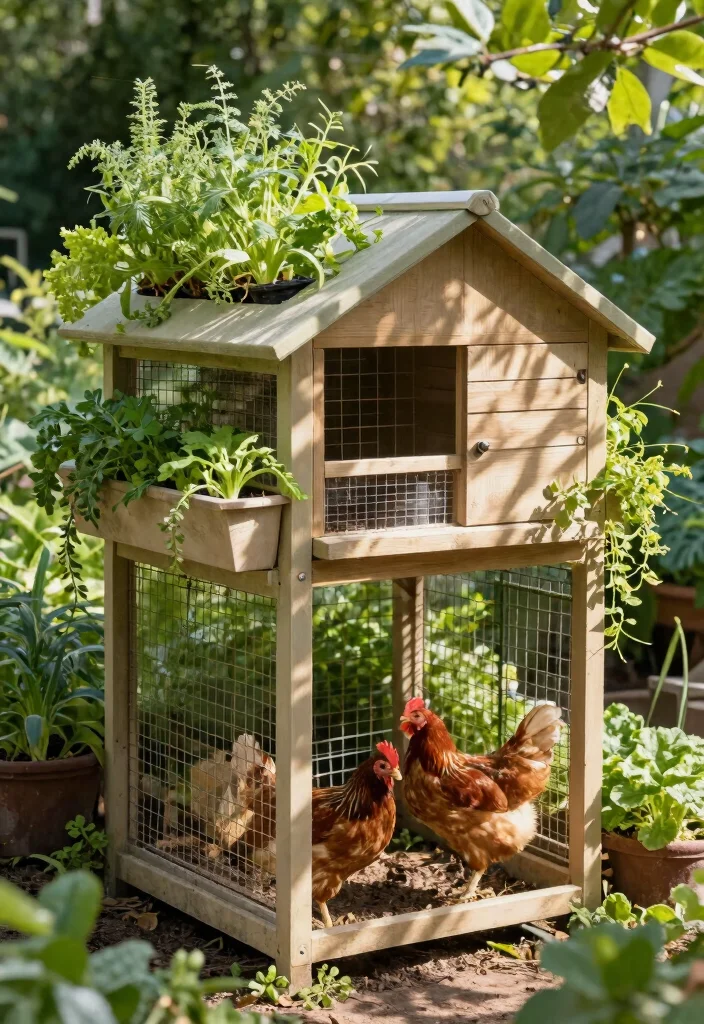 7 Smart Garden Shed Chicken Coop Ideas for Fresh Eggs 4. Vertical Garden Coop 0
