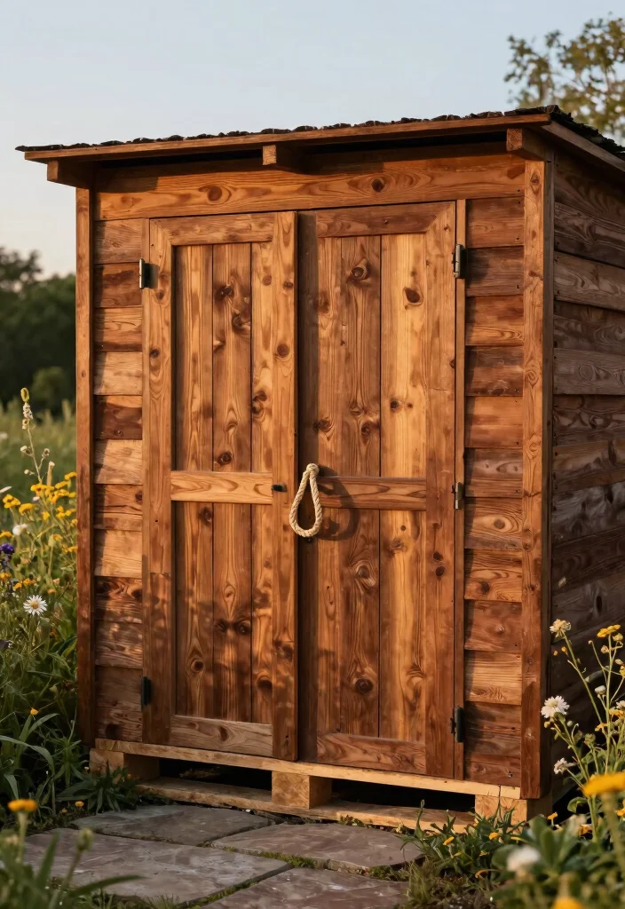 7 Stylish Garden Shed Doors Ideas That Make a Statement 5. Rustic Pallet Doors 0