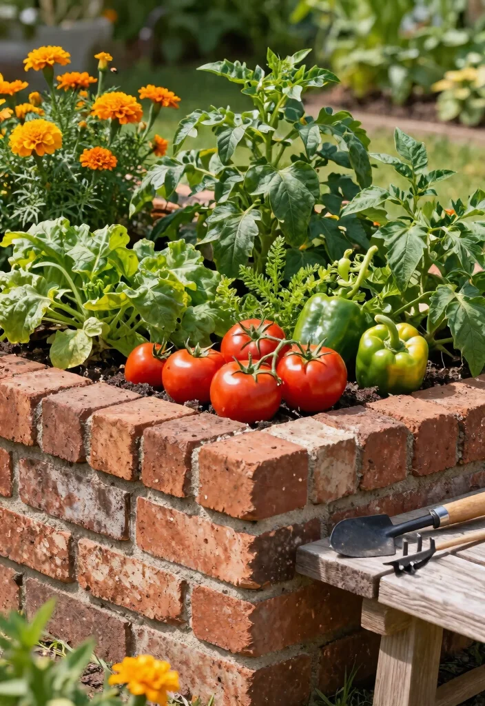 7 Timeless Outdoor Brick Planter Ideas That Last 1. Raised Brick Garden Beds 0