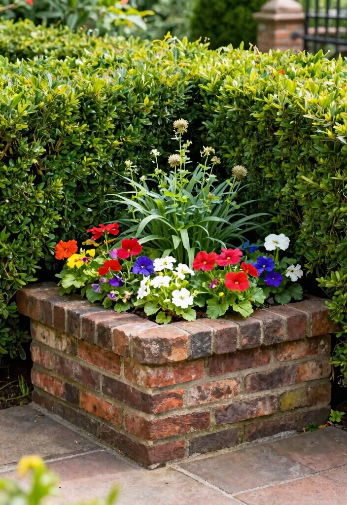 7 Timeless Outdoor Brick Planter Ideas That Last 5. Corner Brick Planters 0