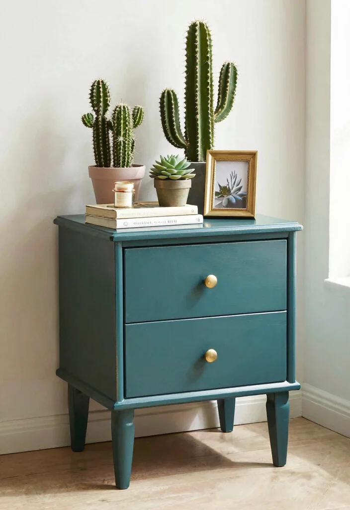 7 Unique Cactus Plant Stand Ideas Desert Style 7. Repurposed Furniture Plant Stand 0