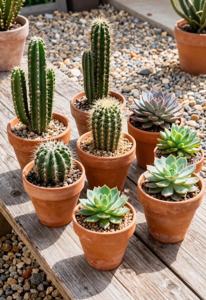 7 Unique Cactus Planter Ideas Outdoor Desert Style 3. Terracotta Pot Arrangements 0